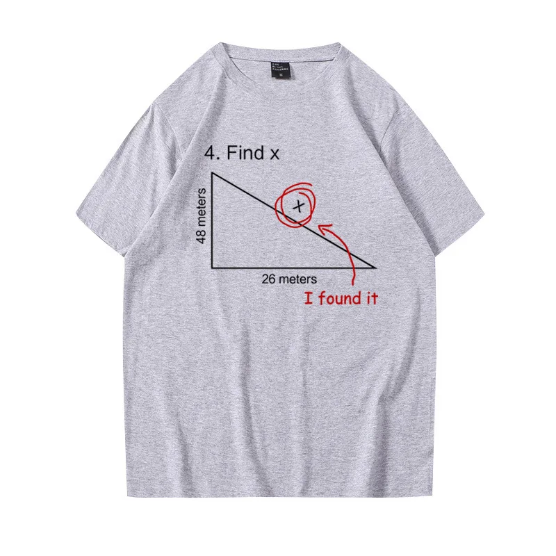 

Unisex Find X Print Women Men Short Sleeve O-Neck T-Shirts Streetwear Youth Mathematics Simple 4 Colors