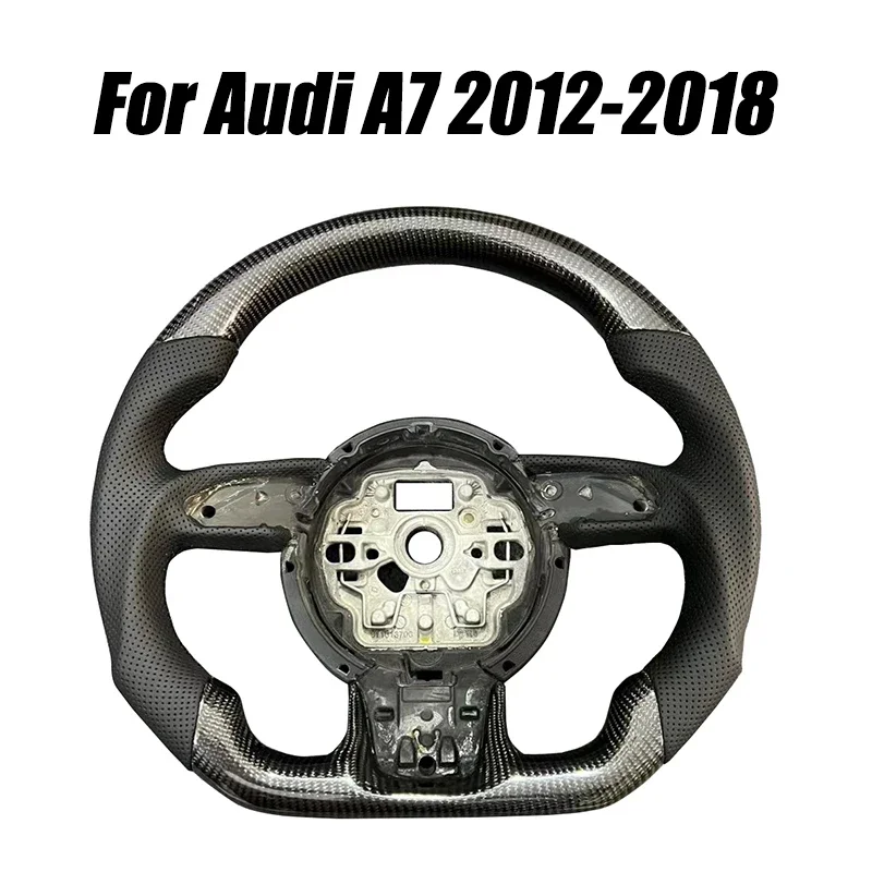 Для Audi A7 2012 2013 2014 2015 2016 2017 2018 рулевое колесо из натурального углеродного волокна и