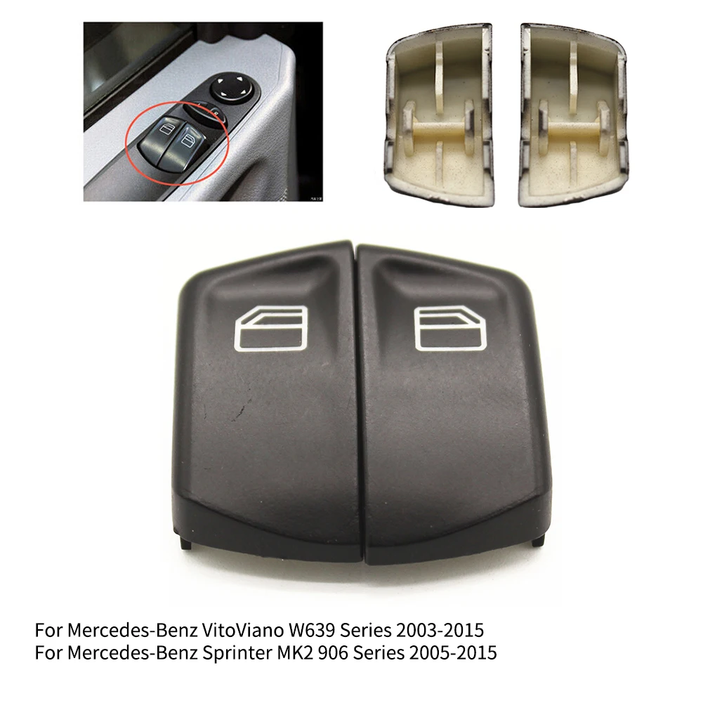 

Кнопки переключения стеклоподъемника автомобиля, 2 шт./компл., обшивка ABS черная для Mercedes-Benz Vito/Viano W639 серии 2003-2015, внутренние детали