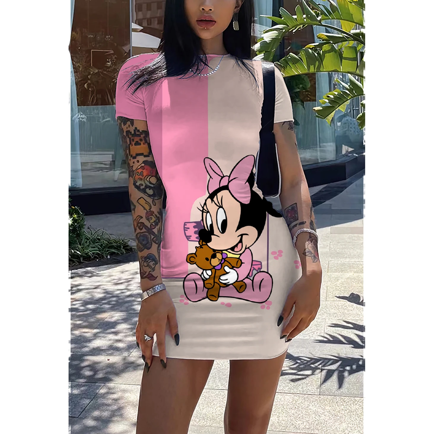 Женское облегающее мини-платье на бретелях повседневное элегантное