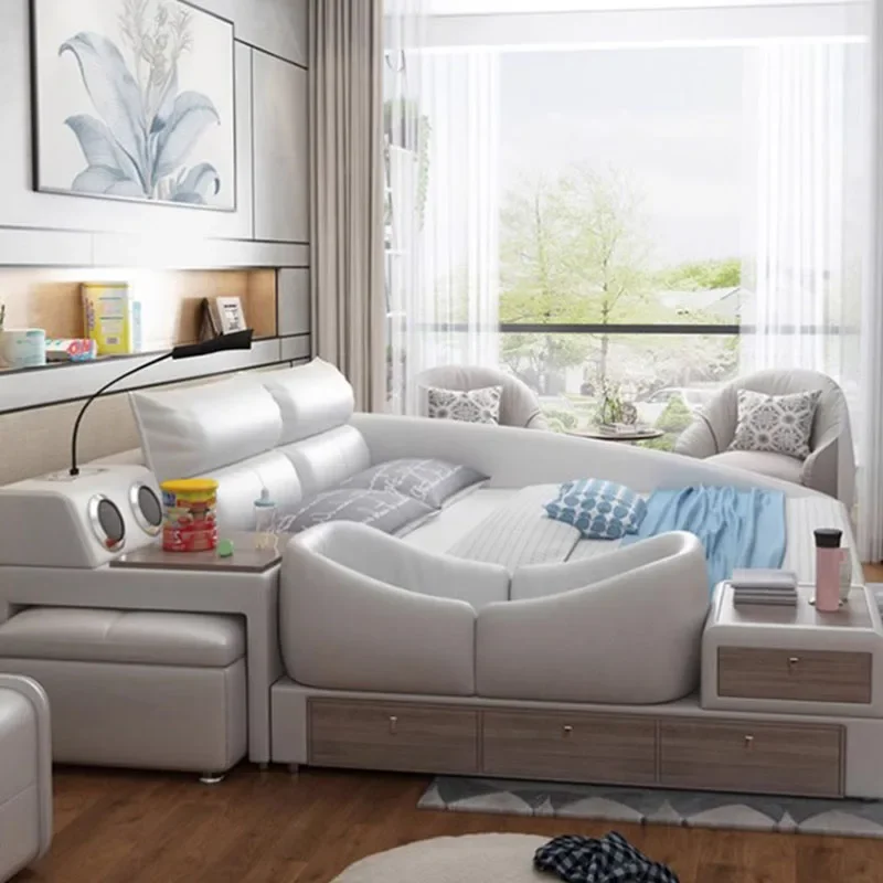 Вилла с выдвижным ящиком европейская двойная кровать дизайнерская