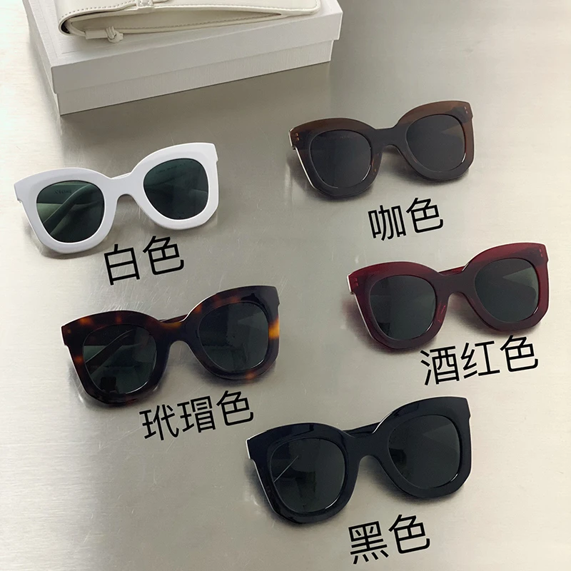 

France Arc De Triomphe Vintage Sunglasses For Woman Sexy Cat Eye Glasses Oval Acetate Protective Driving Eyewear Ladies CL4005