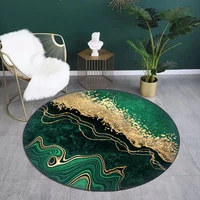 round carpet nordic style modern green marble living room rugs large size luxury coffee table chair floor mat home decoration