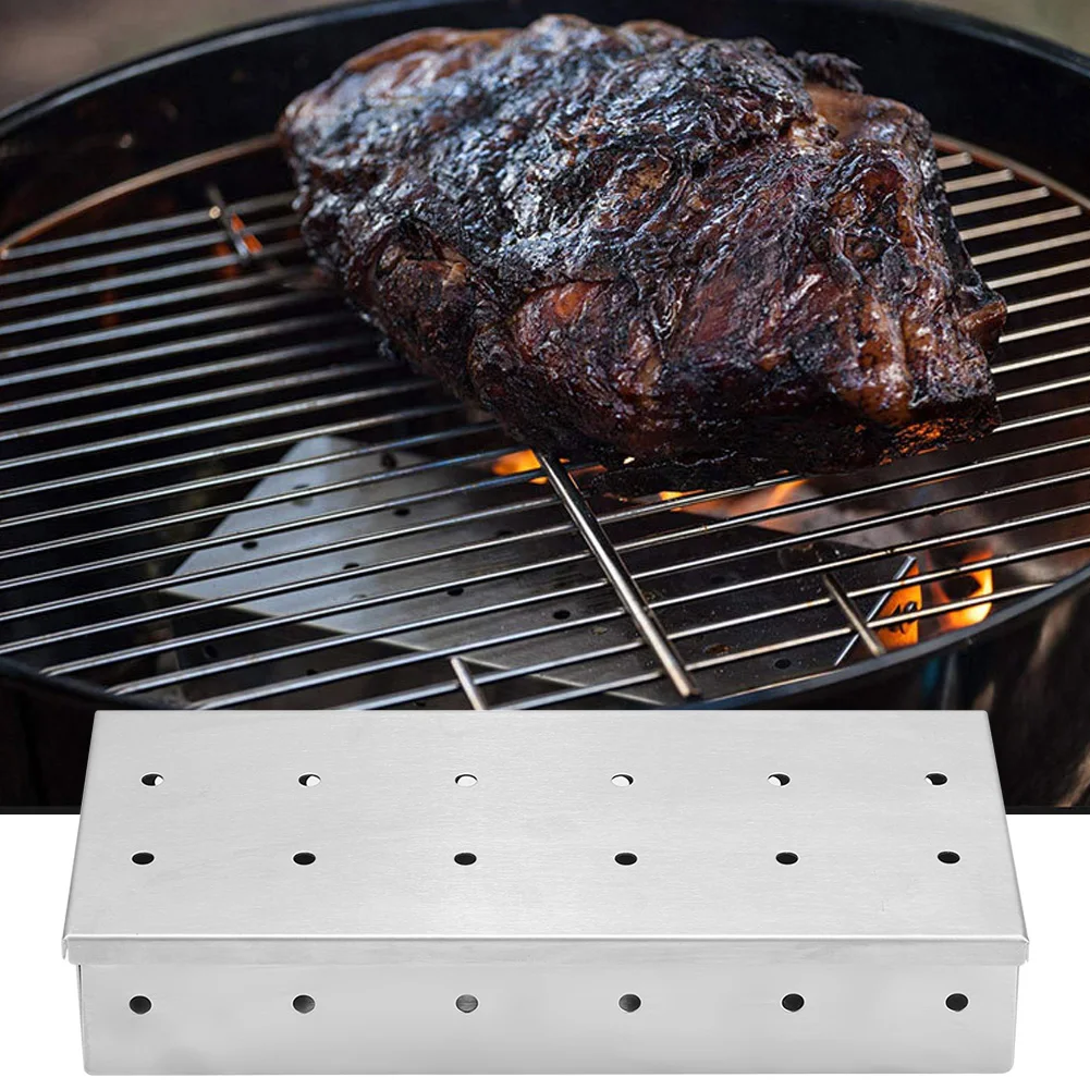Durable BBQ Stainless Steel Wood Chips Smoker Box Wood Pelle