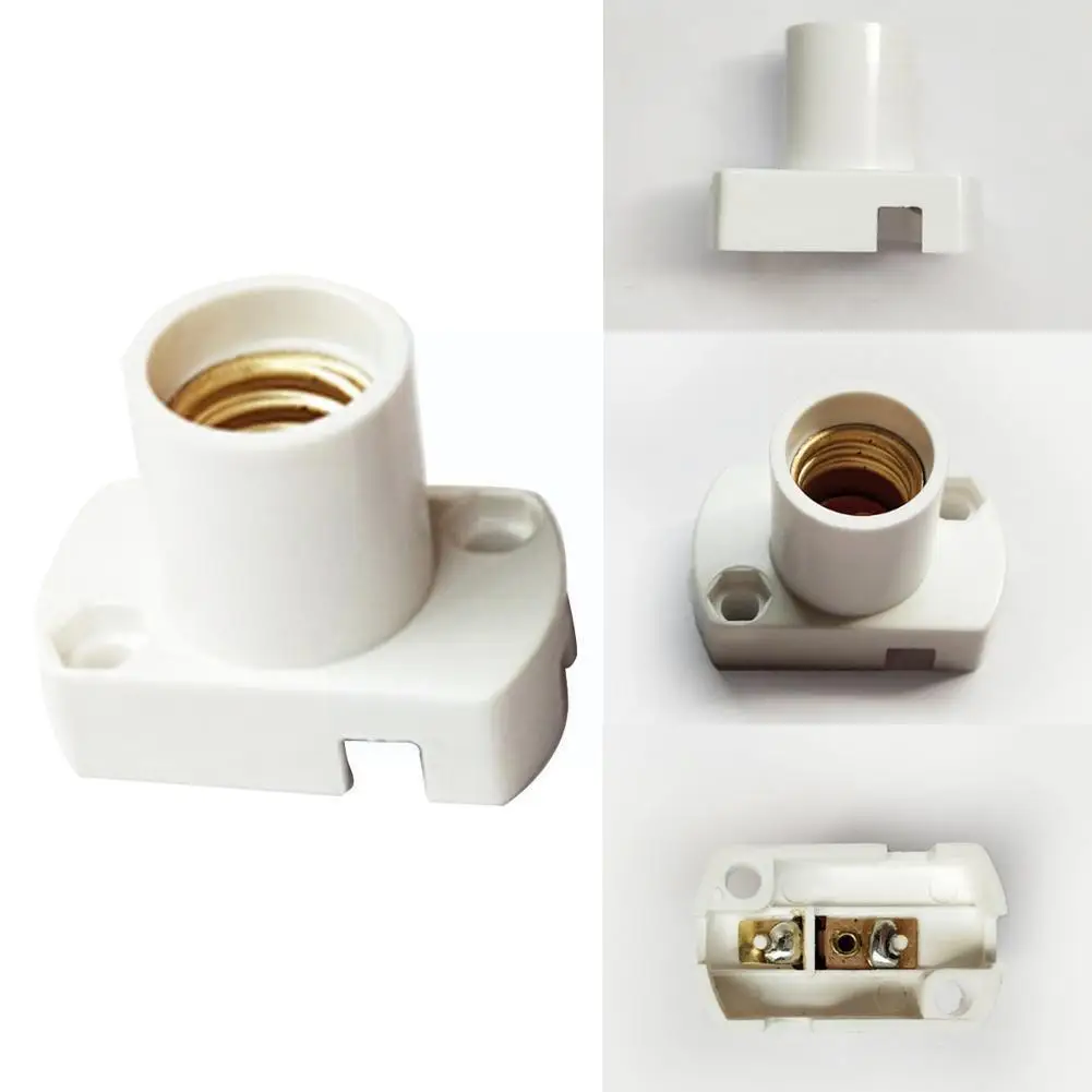 

E12/14 Lamp Holder Mounted Narrow Wall High Quality Socket Adapter Holder Plastic Part Holder Lighting Rectangle Display Q3A5