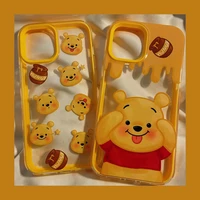 bandai winnie the pooh cartoon phone cases for iphone 12 11 pro max xr xs max x 78plus couple transparent silicone cover gift