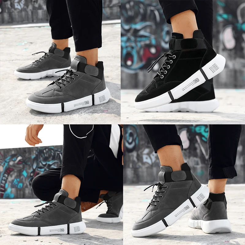 

Bot Sneakers Springs British Style Men's Autumn Shoes Net Shoe For Men Branded Husband Luxury Man Punk Tennis Size 6 Tenins Dad