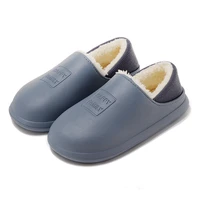 2022 new winter slippers warm couples shoes waterproof non slip plush cotton cozy outdoor flip flop home autumn thicken slippers