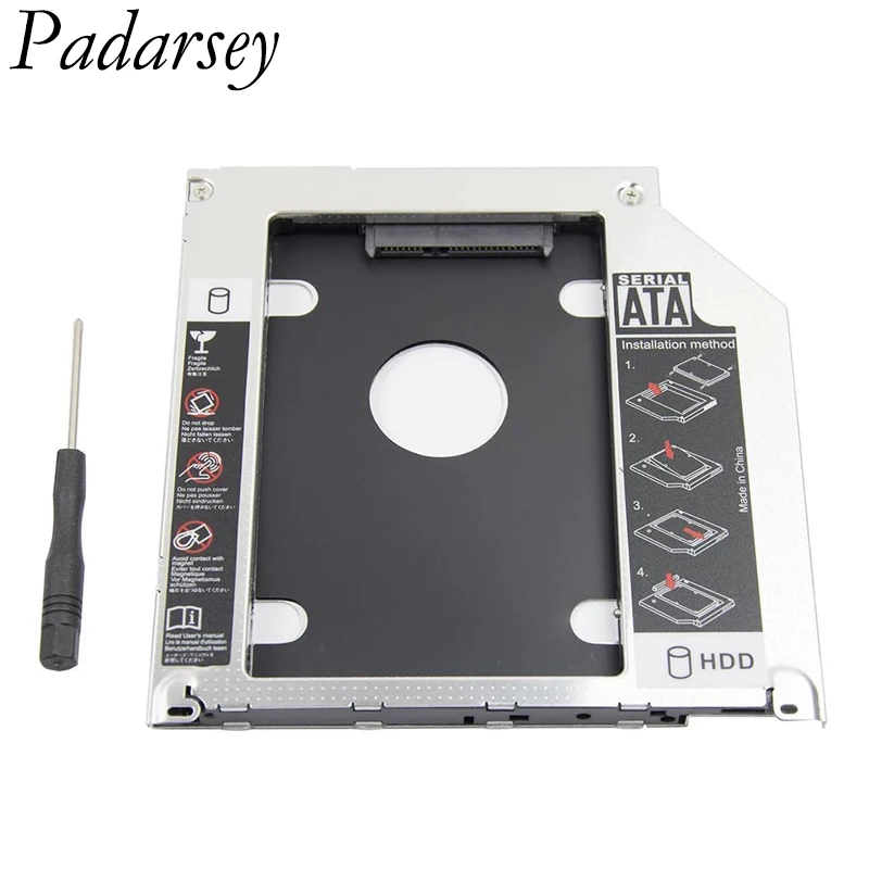 

2nd HDD SSD Hard Drive Caddy Tray Replacement for MacBook Pro 13/15/17 Inch A1278 A1286 A1297 2008-2012 2.5 Inch 9.5MM