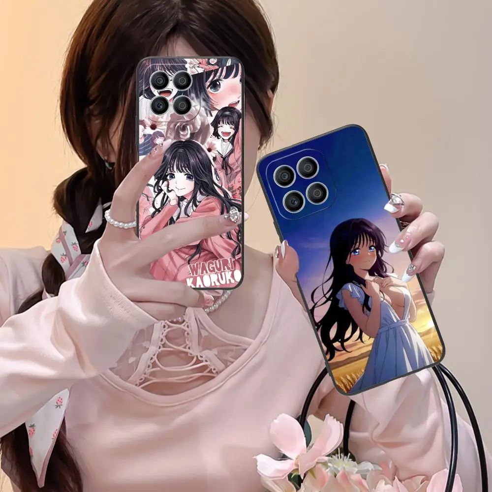 Фото Чехол для телефона с изображением аниме Waguri Kaoruko для Honor 90 80 70 60 50 30 20 10 9 8 7 Pro S SE Lite 5G, мягкий противоударный чехол из ТПУ №1