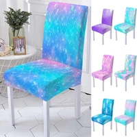 psychedelic spandex chair cover for dining room mermaid scales chairs covers high back for living room party home decoration