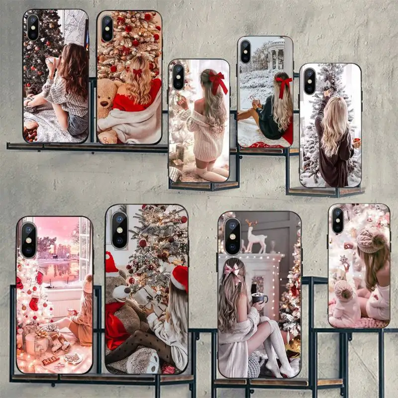 

christmas fashion girl new year gifts best friend Phone Case For iphone 11 13 12 14 x xs xr pro max mini plus boys girls cover