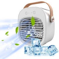 mini air conditioner fan 3 speeds cooler rechargeable desktop fan adjustable water cooler portable home water mist cooling fan