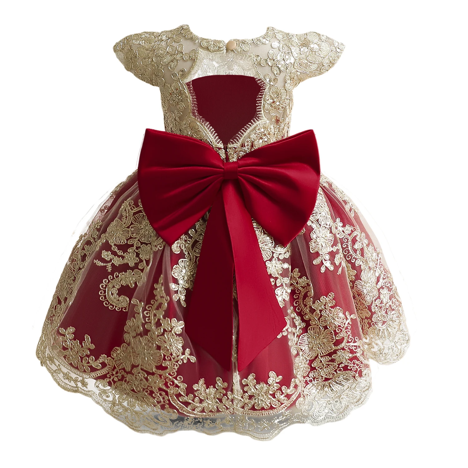 Toddler Girl Evening Party Princess Dress Baby Girl Big Bow Tutu Gown Girls Birthday Wedding Ceremony Costume Baby Gala Clothes