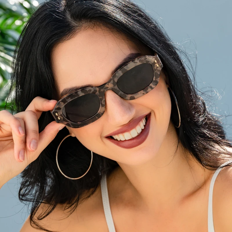 Очки солнцезащитные многоугольные для мужчин и женщин UV-400 модные маленькие