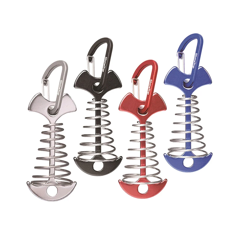 

Adjustable Plank Floor Spring Fishbone Anchor Tent Pegs Buckle Outdoor Awning Deck Stakes Fixed Nails Camping Tent Hooks