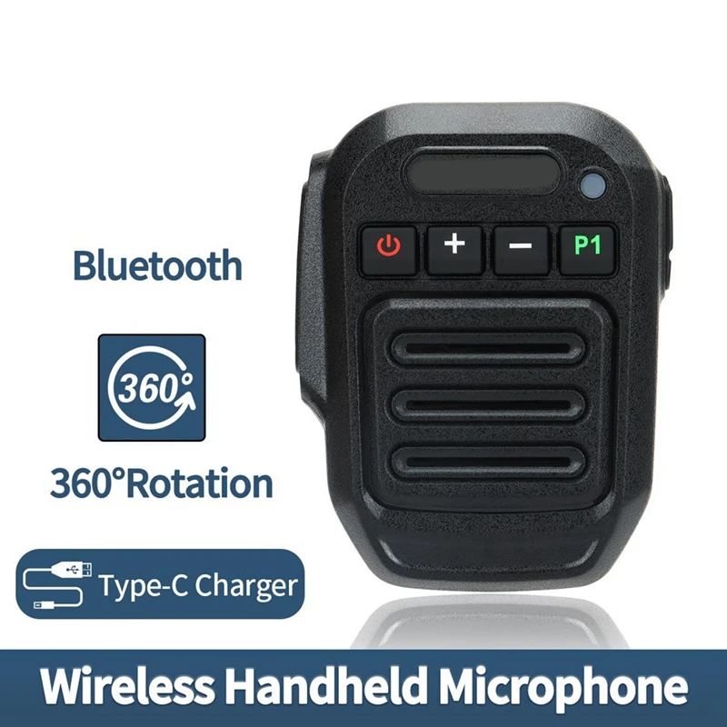 Беспроводной Bluetooth-микрофон ручной динамик микрофон Type-C для Baofeng UV-5R 5RH Quansheng UV-K5 K6
