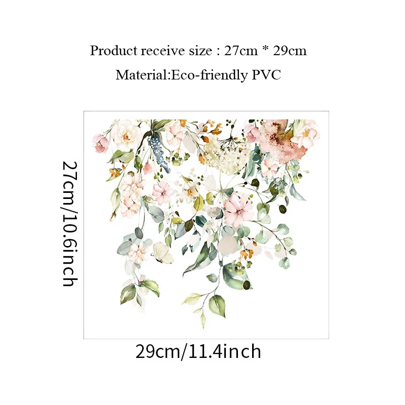 

Наклейки для стен HonC зеленый лист цветок