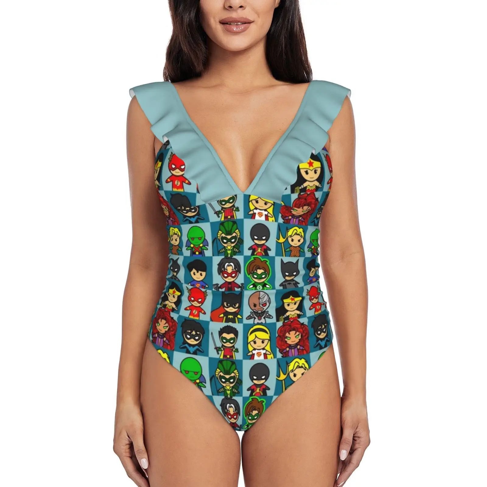 Слитный купальник Hero Cube 2 с оборками женский сексуальный Монокини новые пляжные