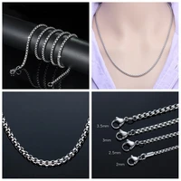 cool jewelry hip hop women men statement chain necklace stainless steel necklace 2mm2 5mm3mm3 5mm4mm