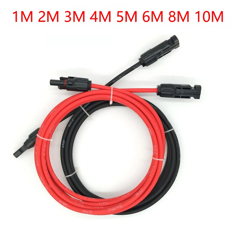 1 пара магнитный кабель медный провод 6 4 2 5 мм² 10 12 14 AWG черный и красный с солнечной