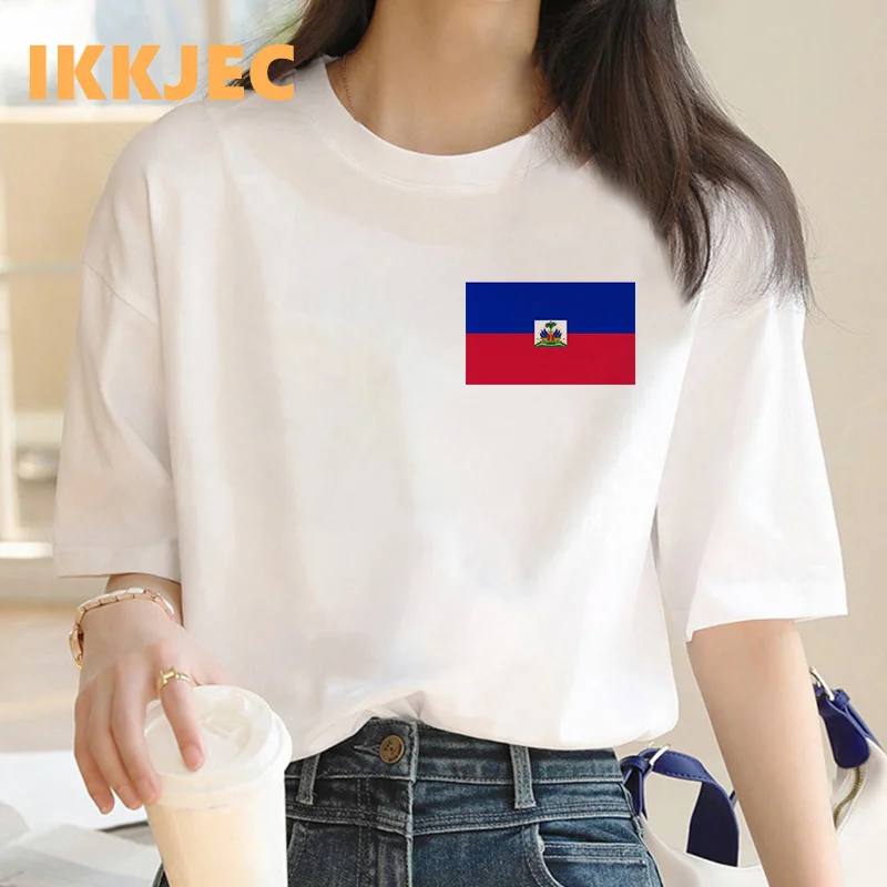

Футболка haiti женская с графическим принтом, уличная одежда, ulzzang