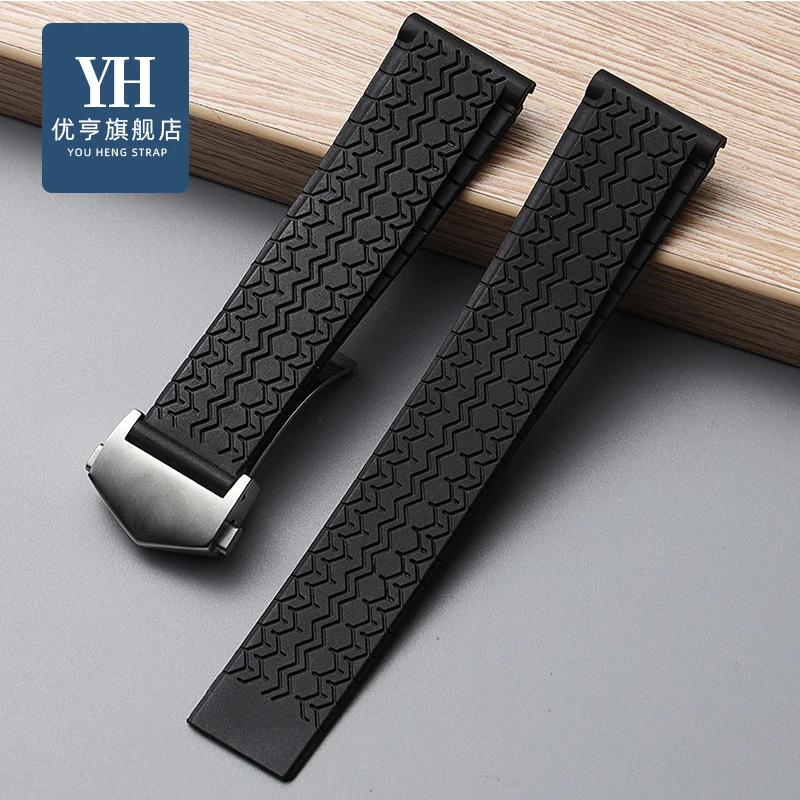 

Silicone rubber Black watchband 22mm watch belt For TAG strap CARRER F1 for Heuer band butterfly buckle DRIVE TIMER Watch bands