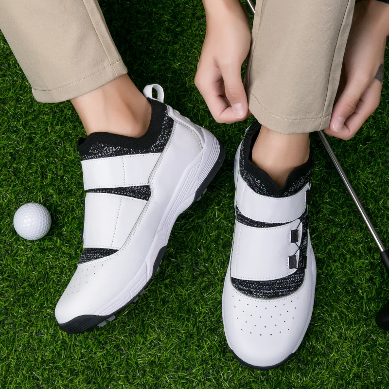 Fashion Professional Golf Shoes Men's Comfortable Golf Shoes Outdoor Antiskid Fitness Golf Shoes Jogging and Walking