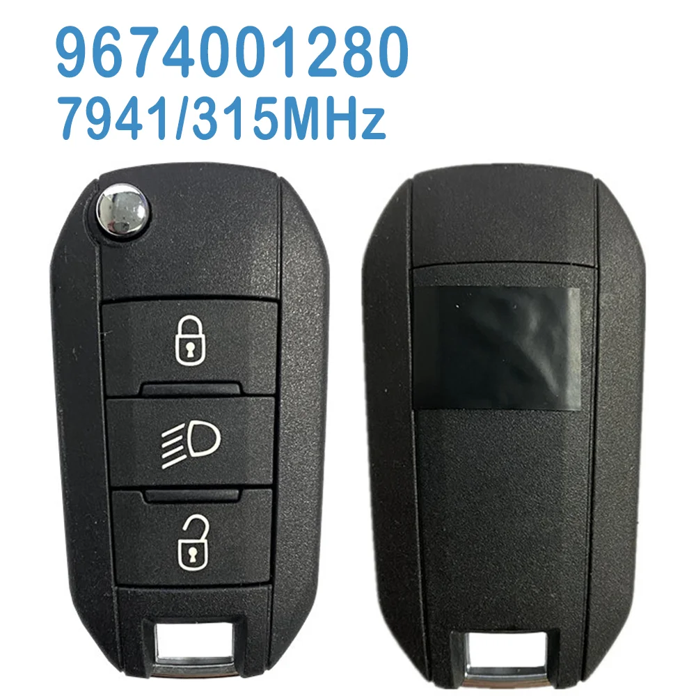 

9674001280 Оригинальный автоматический умный пульт дистанционного управления 315 МГц 3 кнопки 7941 чип для замены автомобильного ключа для Peugeot