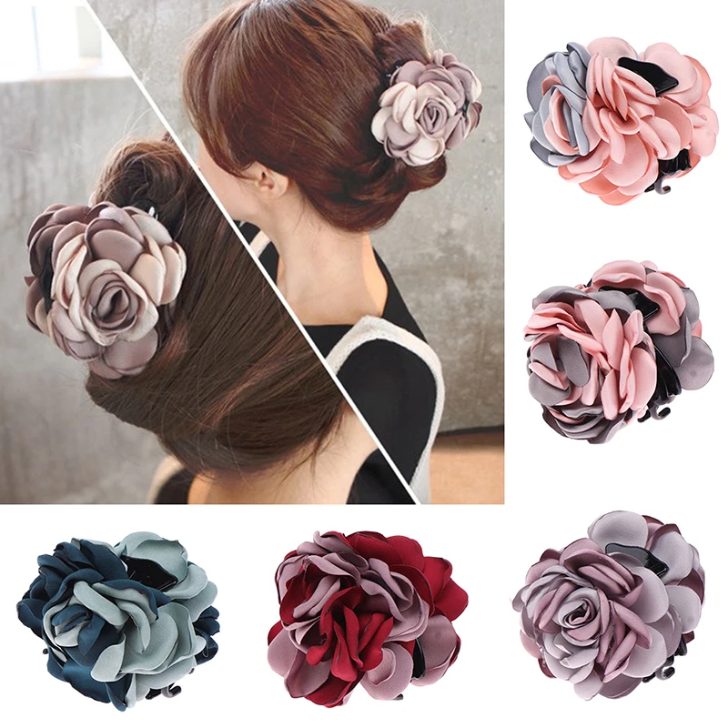 Большой цветок женские заколки для волос новинка винтажные модные головные