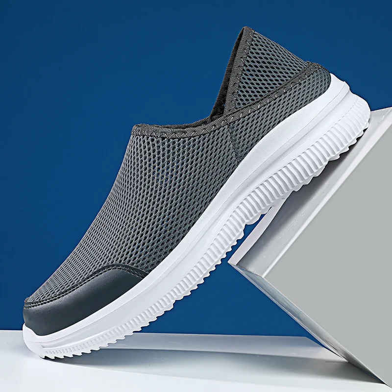 

Men's Casual Shoes Summer Fashion Breathable Soft Mesh Loafers Lightweight Outdoor Walking Men Lazy Shoes Large Size 39-48