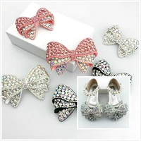 rhinestone bow knot womens shoes accessories handmade diy fashion headgear bags hand sewing materials for unix