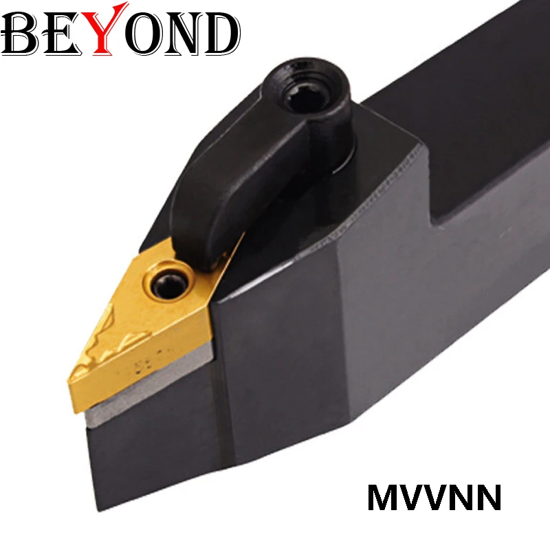 

BEYOND Turning Tool Holder External Lathe Cutter Bar Shank Solid MVVNN MVVNN3232P16 3232 32mm Carbide Inserts VNMG