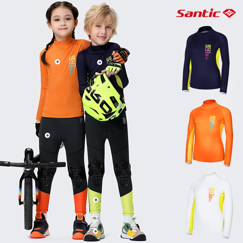 

Детская велосипедная майка Santic, одежда с длинным рукавом для командных гонок, футболка для горного и шоссейного велосипеда, дышащие аксессуары для горного велосипеда, 2023