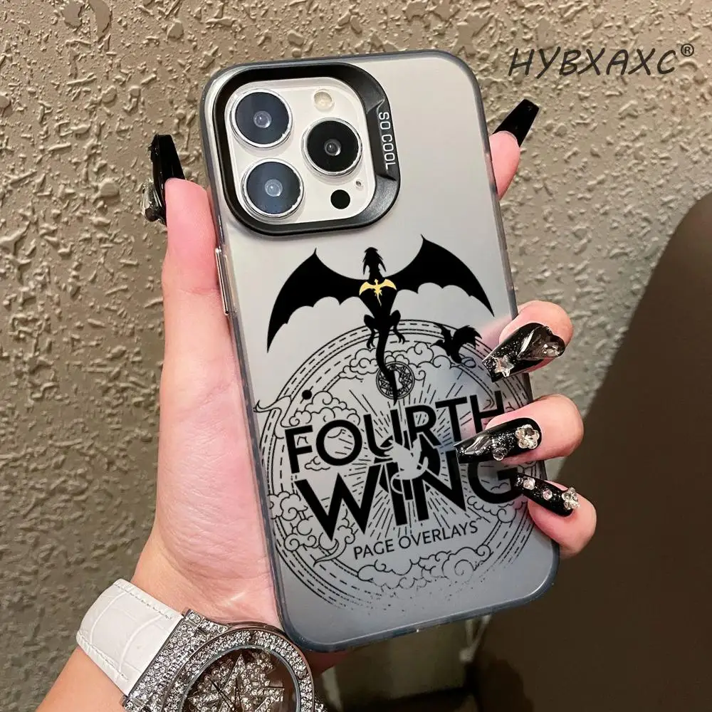 Фото Модный чехол F-Fourth Wing для iPhone 16 15 14 13 Plus Pro Max, сатиновый, с глянцевой цветной поверхностью №1
