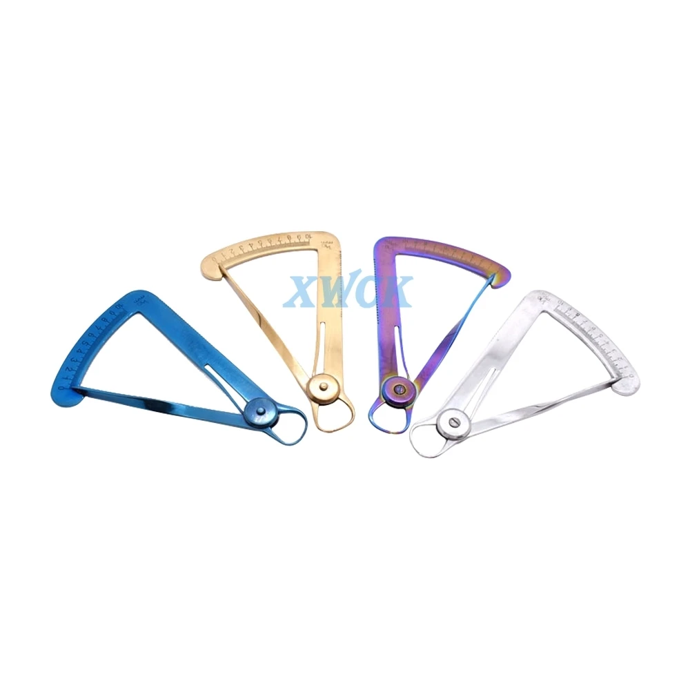 Цветной стоматологический штангенциркуль из нержавеющей стали металлический