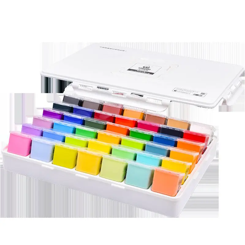 

Green Bamboo Flowing Light White Classic Black 42 Color 50Ml80Ml Jelly Water Powder Pigment Set For Art Students