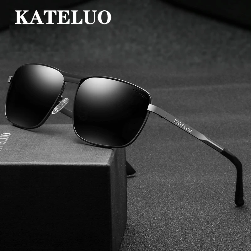 

KATELUO Brand Polarized Men's Vintage Sunglasses Alloy Frame Sun Glasses Men Goggle Eyewear Accessories for Men Oculos 63728