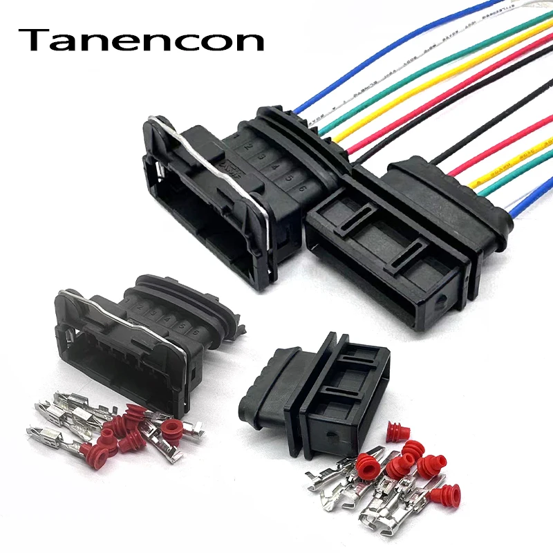 

1 Set 6 Pin AMP Auto Electronics Waterproof 3.5mm Connector Female Car Accelerator Pedal Position Plug 282236-2 282767-2 for VW