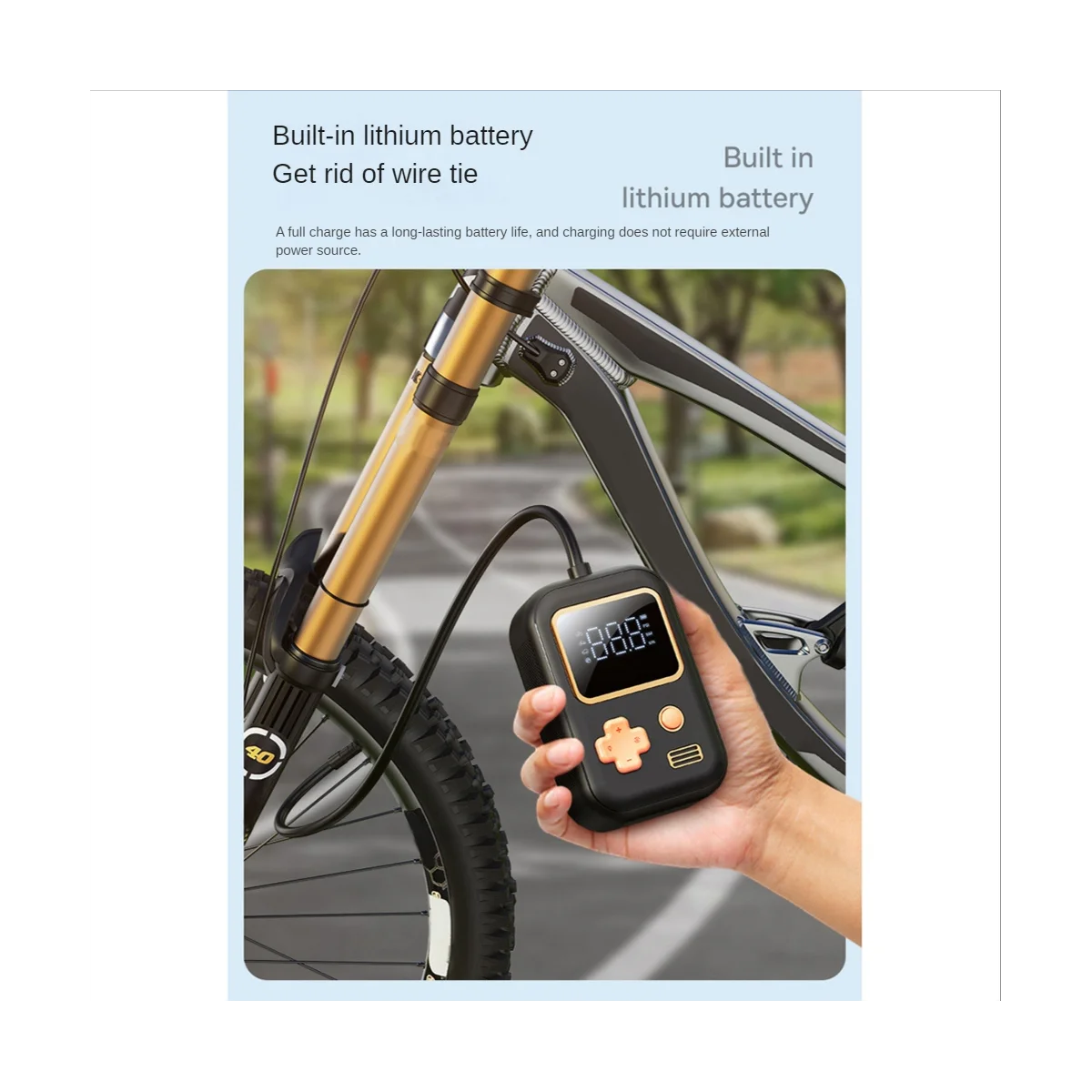 Насос для накачивания шин портативный воздушный насос велосипеда электрический
