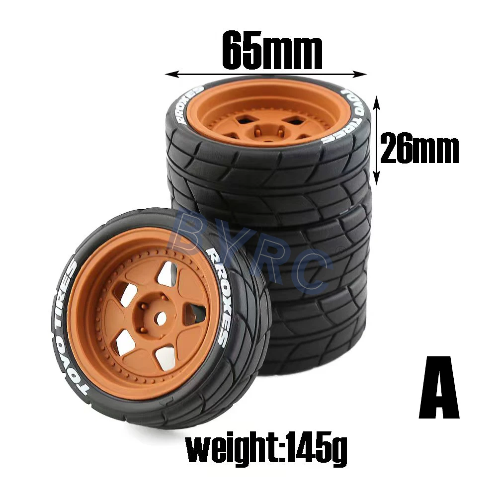 4 шт. резиновые шины для Tamiya TT01 TT01E TT02 TT02B XV01 TA06 PTG-2 1/10 аксессуары радиоуправляемых