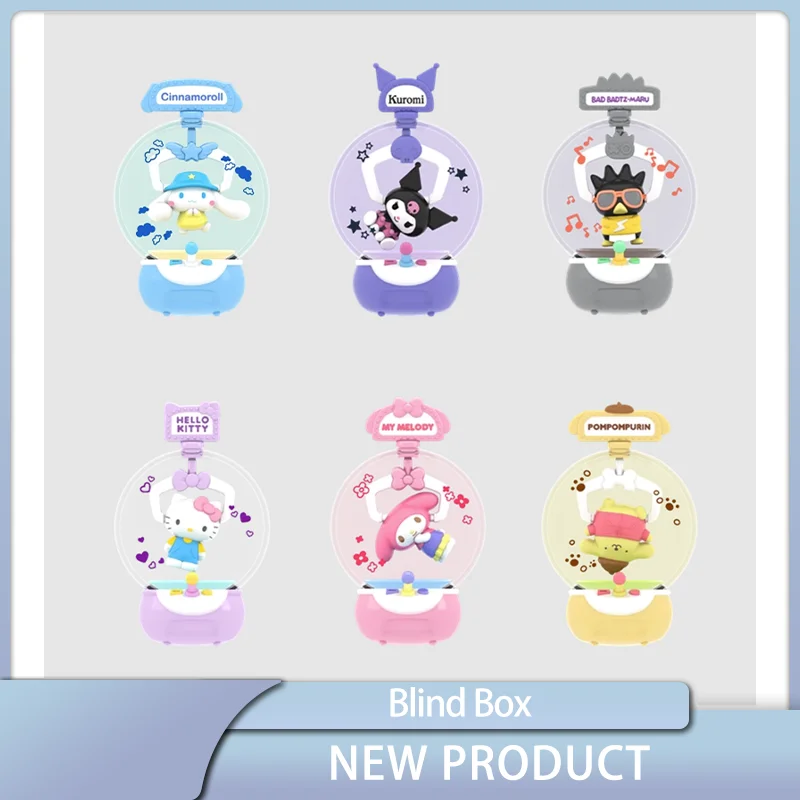 

genuine Kawaii Doll Clamping Machine Series Figure Mymelody Cinnamoroll Kuromiors Hellokittysid Action Figure Model Doll Kid Toy