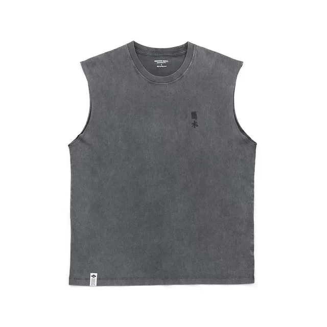 

NEW IN 2022 Summer New Vintage Washed Tank Tops Men Retro Workout Sport 100% Cotton Breathable Vest Quality T-shirts