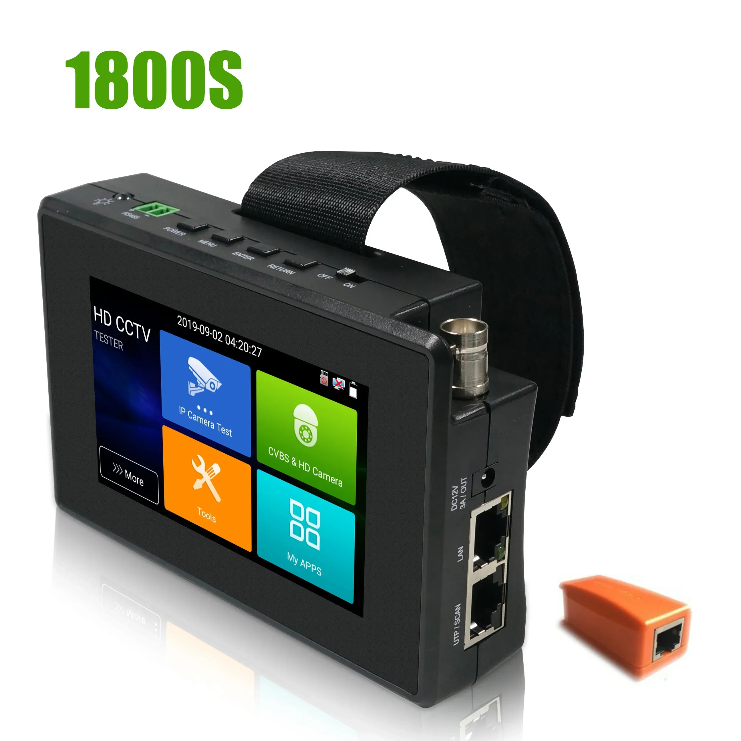 Фото Многофункциональный тестер видеонаблюдения H265 264 8MP IPC 1800 Plus Guide с 4-дюймовым 4K монитором для IP-камер безопасности с поддержкой WIFI, AHD/TVI/CVI/CVBS №3
