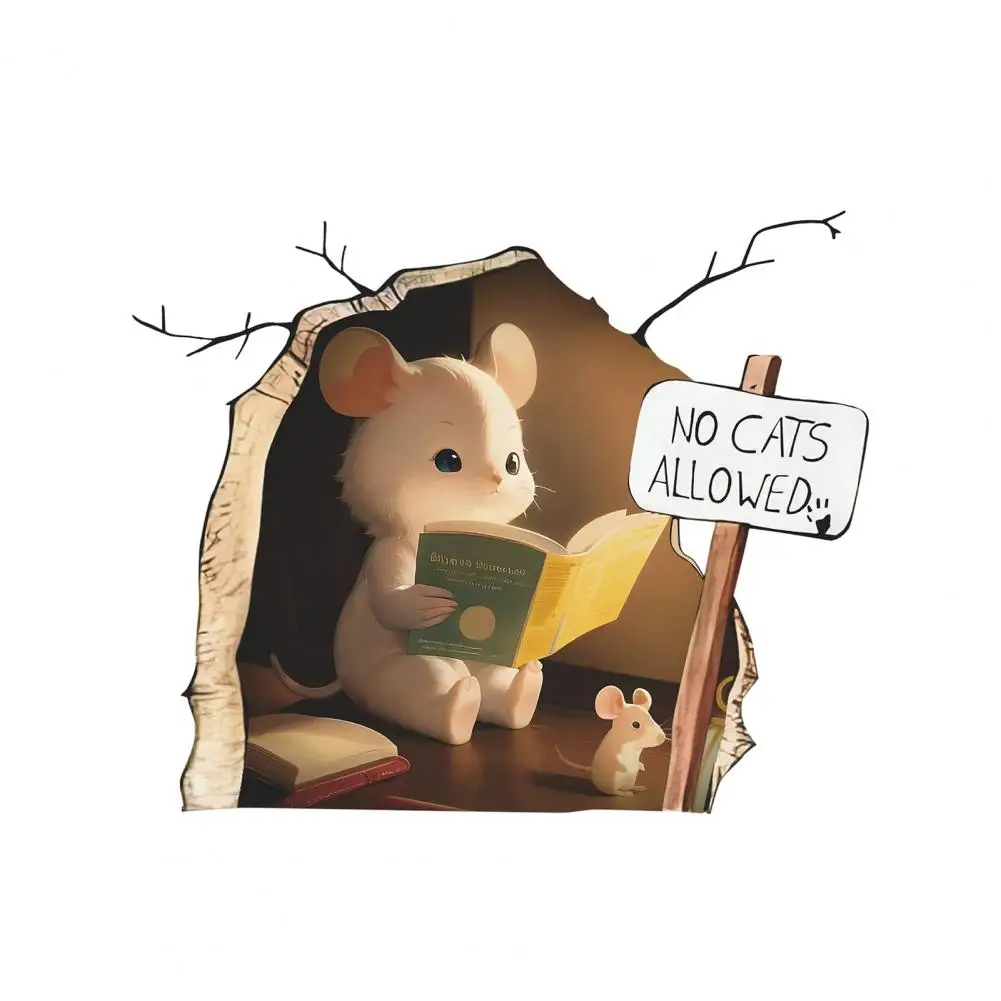 3D стикер на стену с отверстием для мыши самоклеящаяся сильная липкость