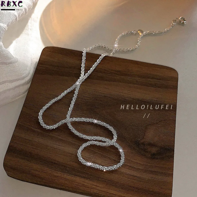 

Rbxc Titanium Steel Simple Versatile Necklace Clavicle Chain