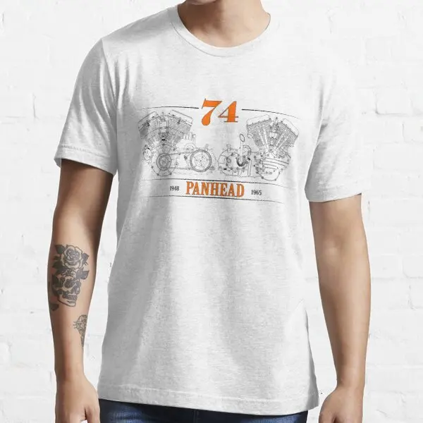 

Panhead Motor in Orange Black t shirt for KYMCO HONDA Suzuki Derbi BSA Aprilia Beta