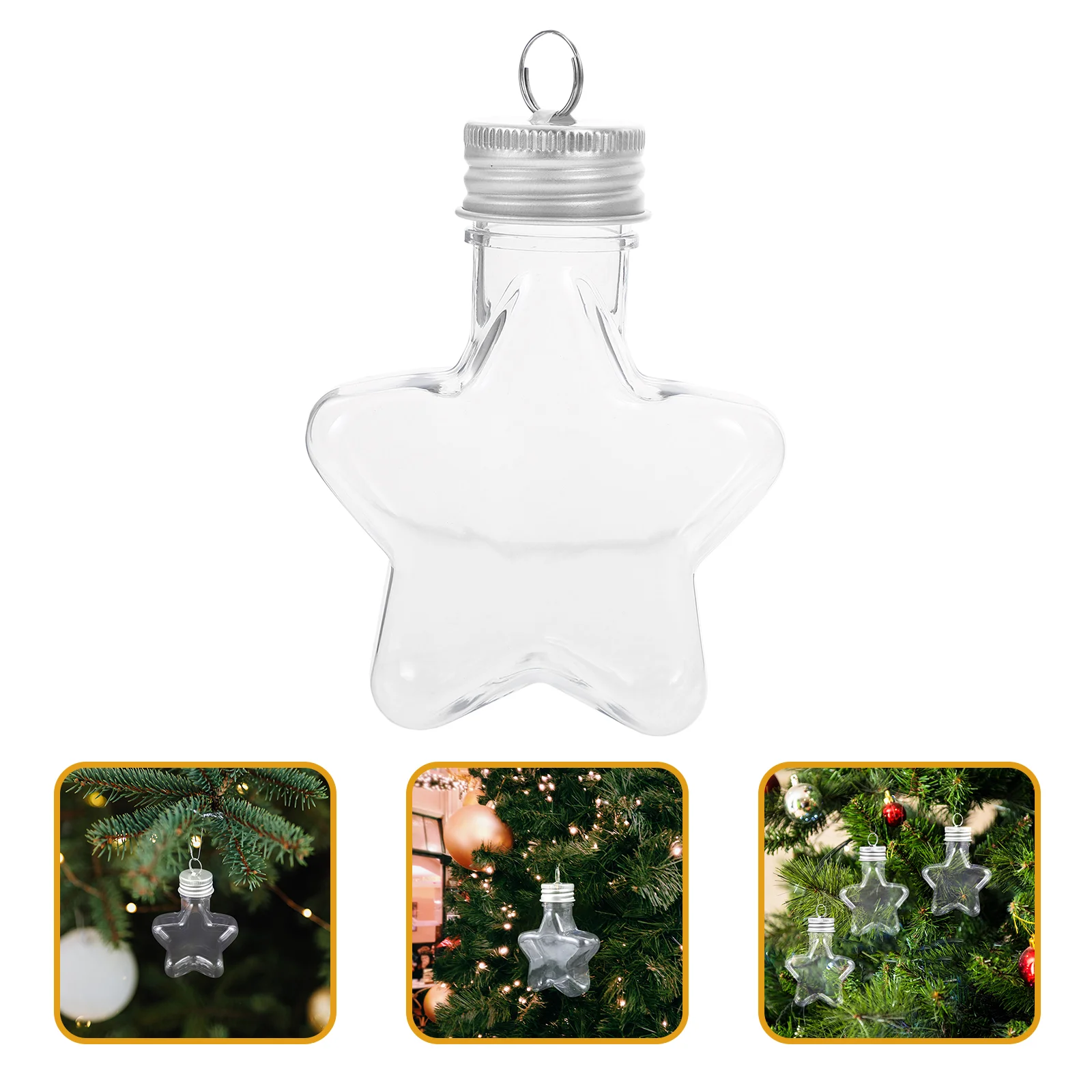 10 шт. Рождественская бутылка Пейзажный контейнер Цветной декор Пустые подвесные