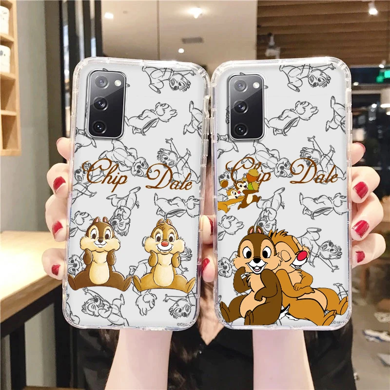 

Chip 'n' Dale Bambi Transparent Phone Case For Samsung A73 A72 A71 A52 A53 A54 A51 A42 A34 A32 A14 A13 A12 A23 5G Cover Shell