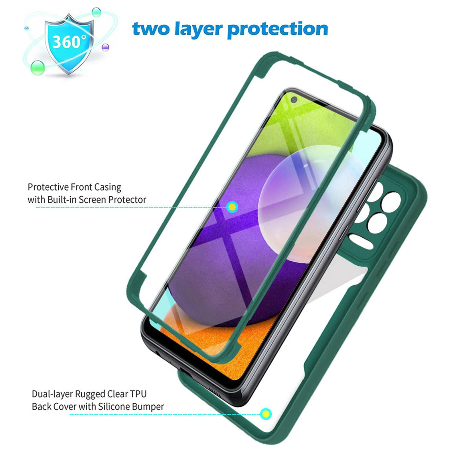 360 double sided clear case for oppo realme 9 8 7 6 pro 8i c21y c21 c25 c25s 5g shockproof full protection phone bumper cover free global shipping
